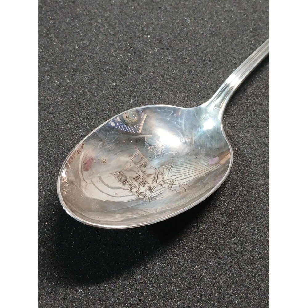 1847 Rogers Bros Oversized Silverplate Spoon Texas Teaspoon 5.7oz Polished 1900s